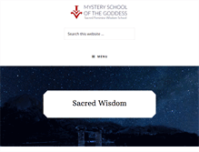 Tablet Screenshot of mysteryschoolofthegoddess.net